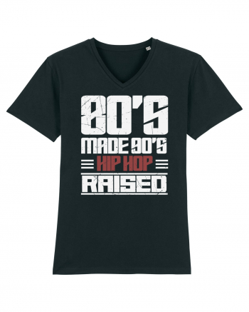 80's Made 90's Hip Hop Raised distressed Black