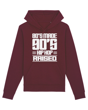 80's Made 90's Hip Hop Raised Burgundy