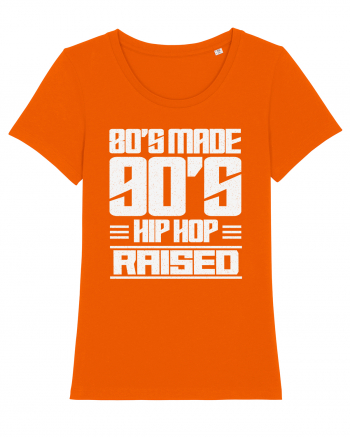 80's Made 90's Hip Hop Raised Bright Orange