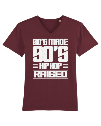 80's Made 90's Hip Hop Raised Burgundy