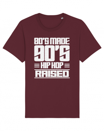 80's Made 90's Hip Hop Raised Burgundy
