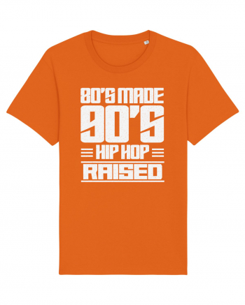 80's Made 90's Hip Hop Raised Bright Orange