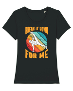 Break It Down For Me Tricou mânecă scurtă guler larg fitted Damă Expresser