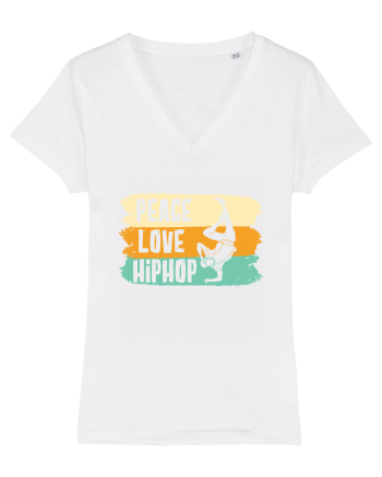 Peace Love Hip Hop Dancing White