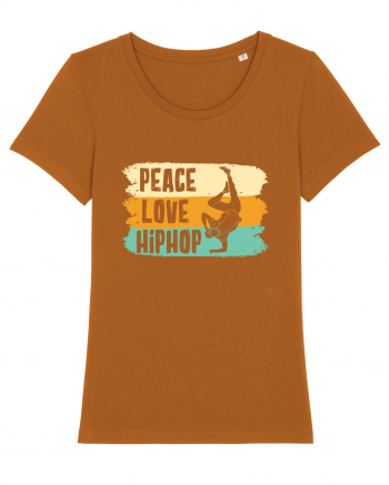 Peace Love Hip Hop Dancing Roasted Orange