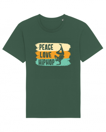 Peace Love Hip Hop Dancing Bottle Green