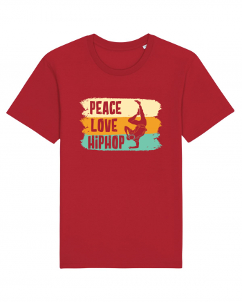 Peace Love Hip Hop Dancing Red