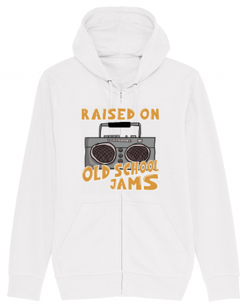 Raised On Old School Jams Hip Hop White