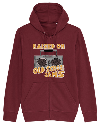 Raised On Old School Jams Hip Hop Burgundy