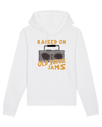 Raised On Old School Jams Hip Hop White
