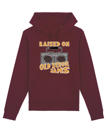 Raised On Old School Jams Hip Hop Burgundy