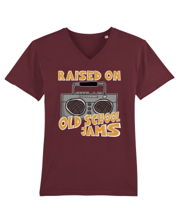 Raised On Old School Jams Hip Hop Burgundy