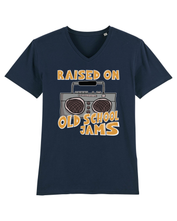 Raised On Old School Jams Hip Hop French Navy