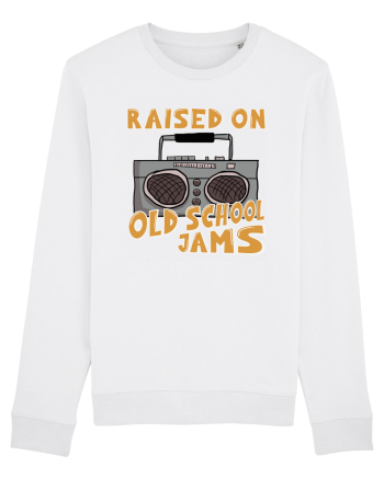 Raised On Old School Jams Hip Hop White