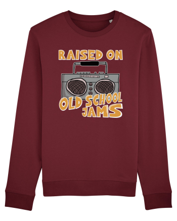 Raised On Old School Jams Hip Hop Burgundy