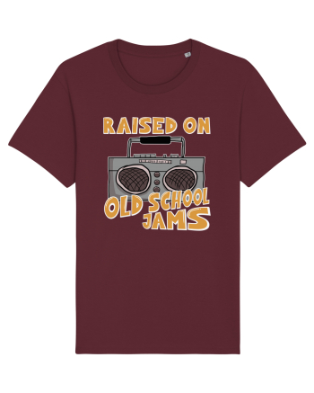 Raised On Old School Jams Hip Hop Burgundy