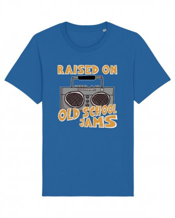 Raised On Old School Jams Hip Hop Royal Blue