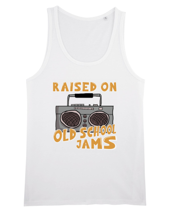 Raised On Old School Jams Hip Hop White