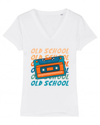 Retro Old School Cool Mixtape White