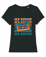 Retro Old School Cool Mixtape Tricou mânecă scurtă guler larg fitted Damă Expresser