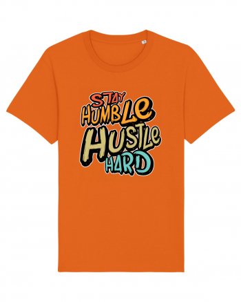 Stay Humble Hustle Hard Bright Orange