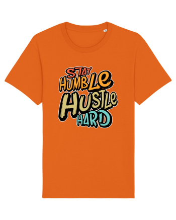 Stay Humble Hustle Hard Bright Orange