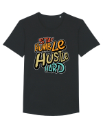 Stay Humble Hustle Hard Tricou mânecă scurtă guler larg Bărbat Skater