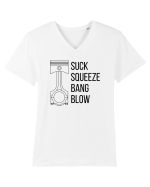 Engine cycle Tricou mânecă scurtă guler V Bărbat Presenter