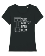 Engine cycle Tricou mânecă scurtă guler larg fitted Damă Expresser