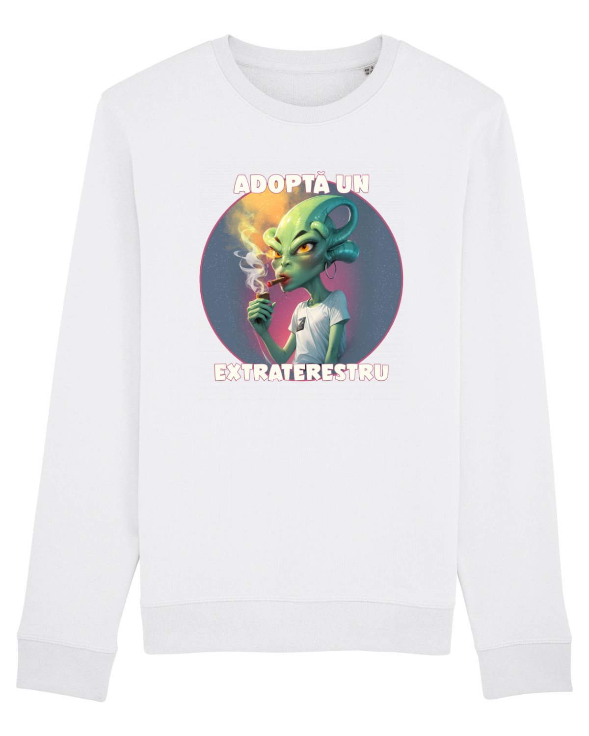 Bluză mânecă lungă Unisex Rise White