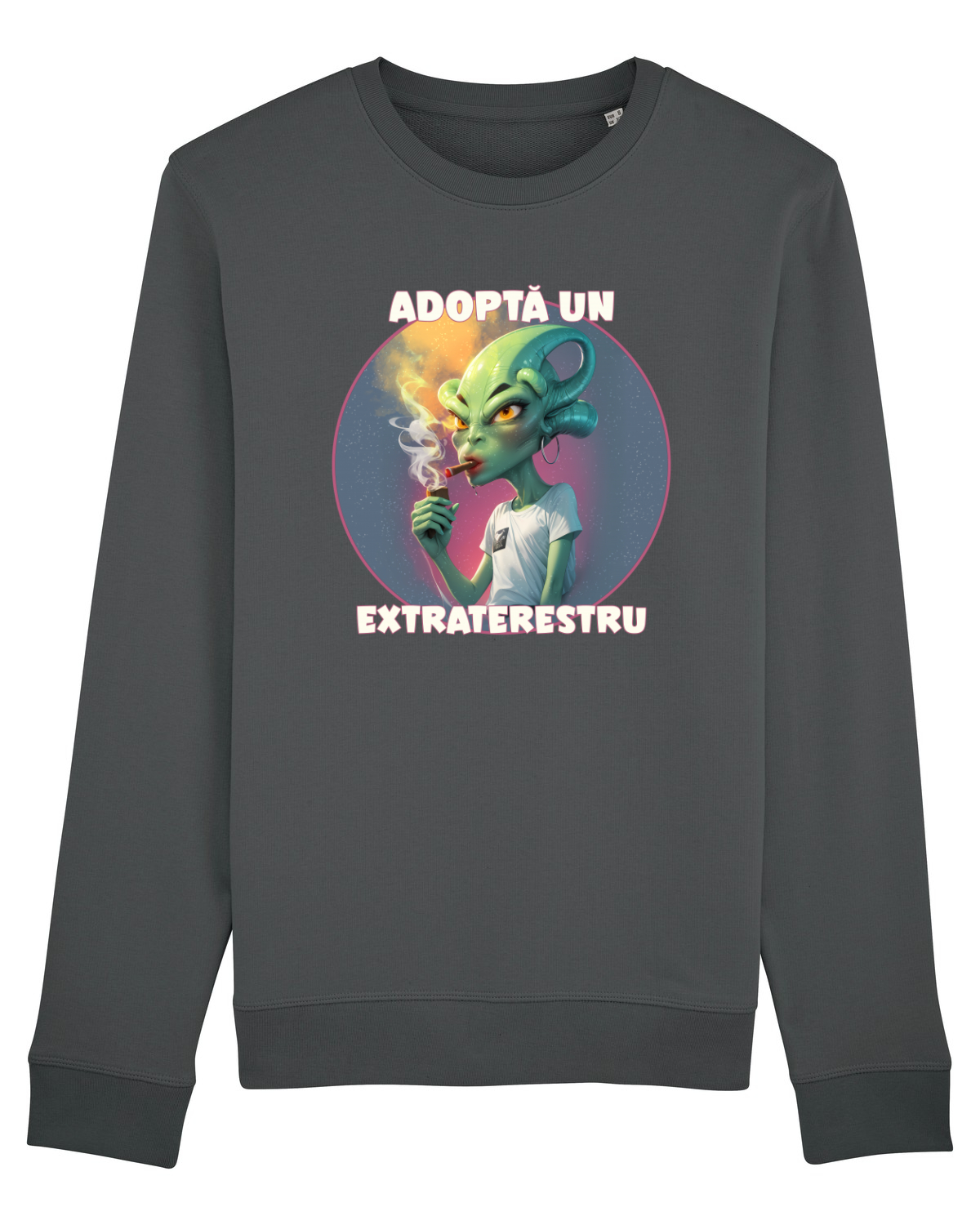 Bluză mânecă lungă Unisex Rise Anthracite