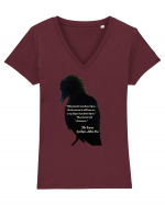 Nevermore corb Tricou mânecă scurtă guler V Damă Evoker