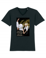 Aikido arte martiale Tricou mânecă scurtă guler V Bărbat Presenter