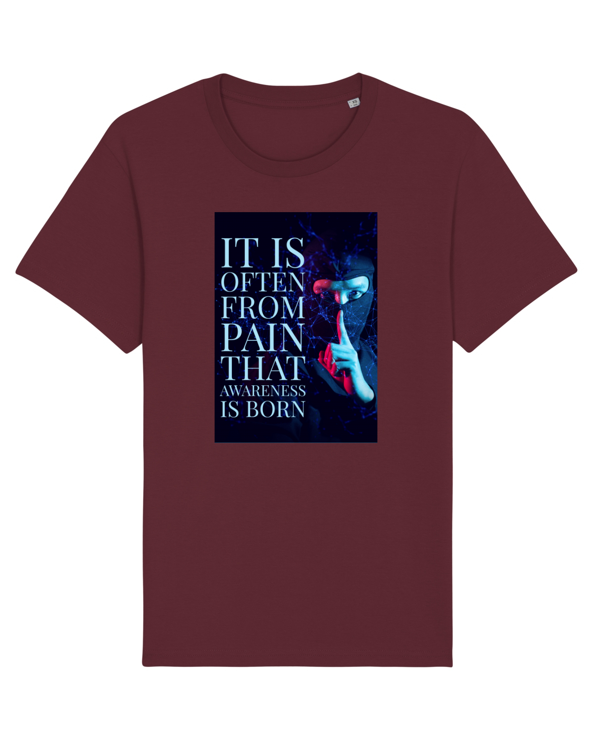 Tricou mânecă scurtă Unisex Rocker Burgundy