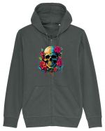 Skull N' Roses Hanorac cu fermoar Unisex Connector