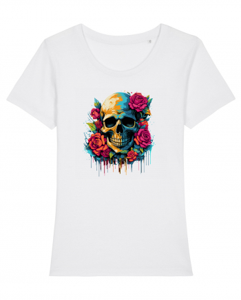 Skull N' Roses White