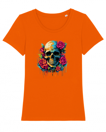 Skull N' Roses Bright Orange