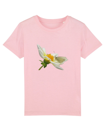 Floare si fluture alb Cotton Pink