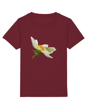 Floare si fluture alb Burgundy