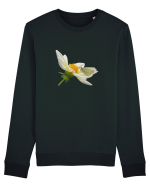 Floare si fluture alb Bluză mânecă lungă Unisex Rise