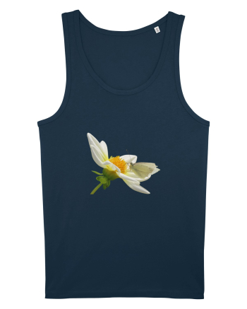Floare si fluture alb Navy