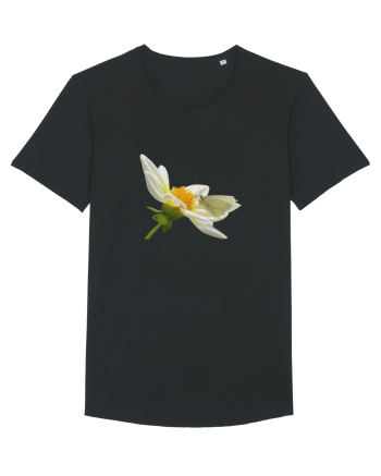 Floare si fluture alb Black
