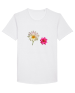 Doua flori Tricou mânecă scurtă guler larg Bărbat Skater