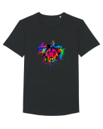Lion Leo in culori Tricou mânecă scurtă guler larg Bărbat Skater