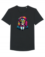 Power Lion Tricou mânecă scurtă guler larg Bărbat Skater