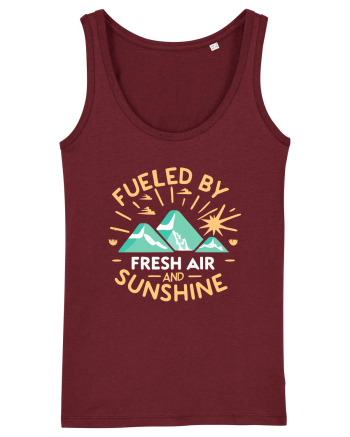 Fueled By Fresh Air And Sunshine (camper) Burgundy