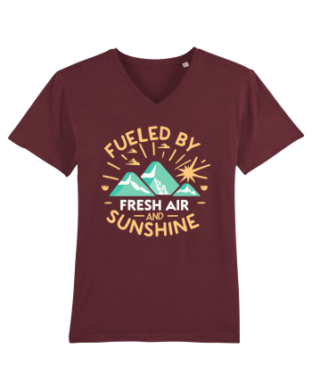 Fueled By Fresh Air And Sunshine (camper) Burgundy