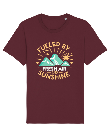 Fueled By Fresh Air And Sunshine (camper) Burgundy