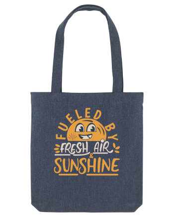Fueled By Fresh Air And Sunshine (hand drawn) Midnight Blue