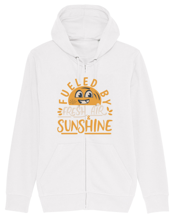 Fueled By Fresh Air And Sunshine (hand drawn) White